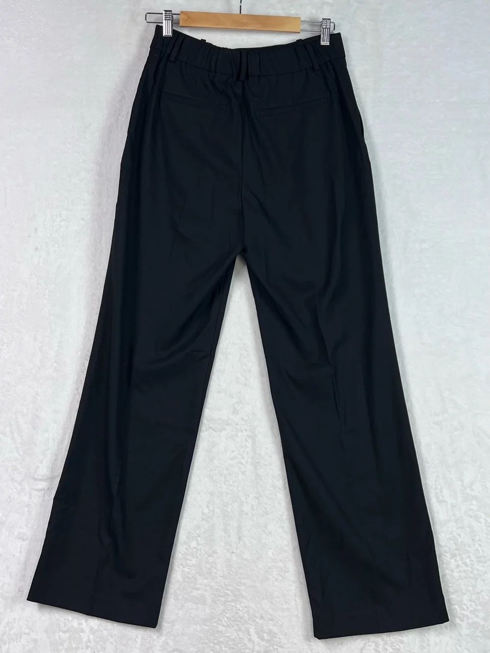 Madewell Slouchy Straight Pants in Brushed Twill Black Trousers Size 6 NWT